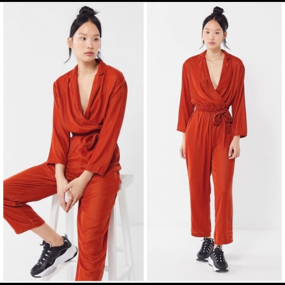 Urban outfitters velvet jumpsuit